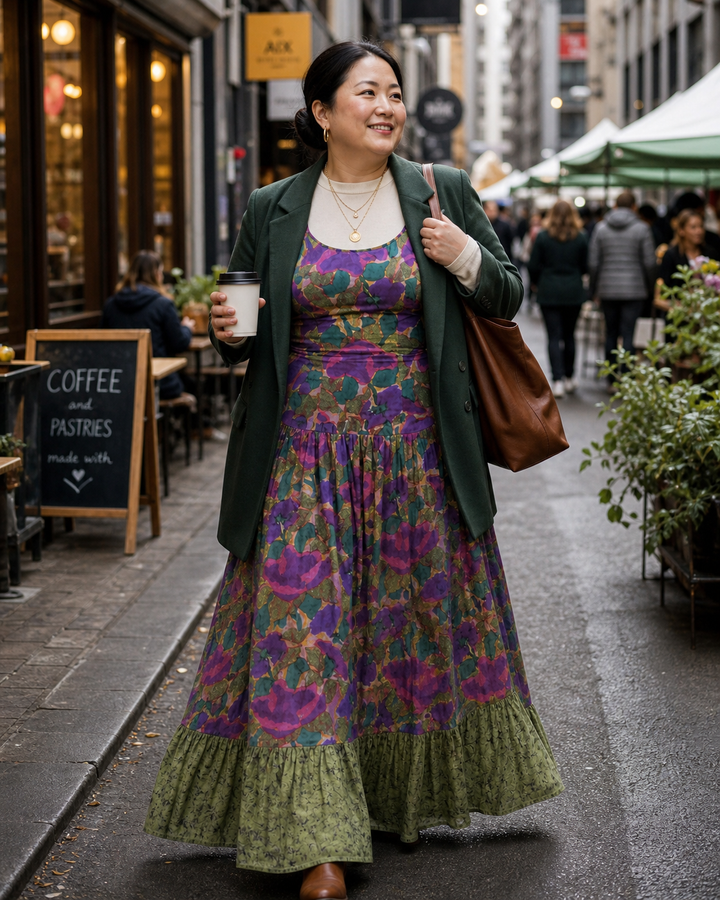 The Bella Maxi Dress — Hand Block Printed Organic Cotton | Hulasi