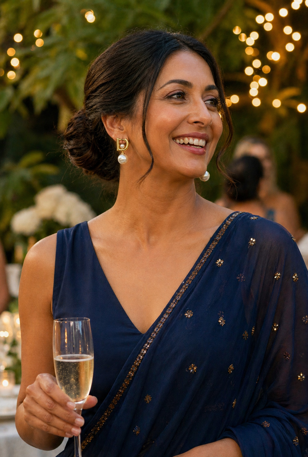 The Pearl Frame Drop — Gold-Plated D-Hoop & Pearl Earrings