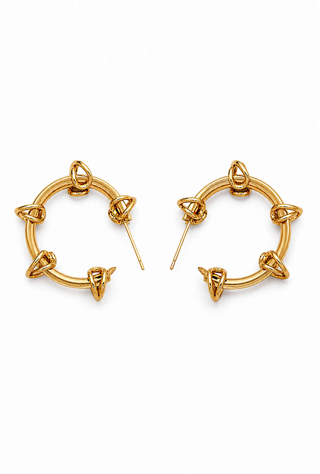 The Knot Circle Hoop — Gold-Plated Statement Earrings