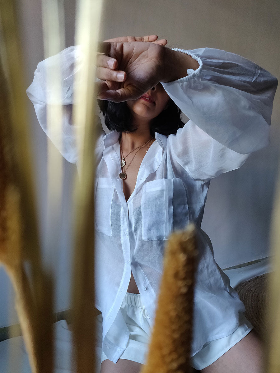 Classic White Shirt - Why So Blue