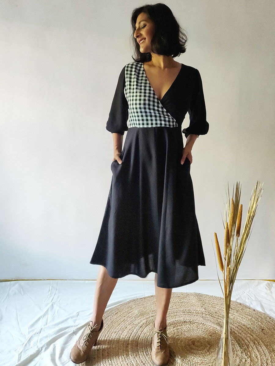 Classic Wrap Dress - Why So Blue