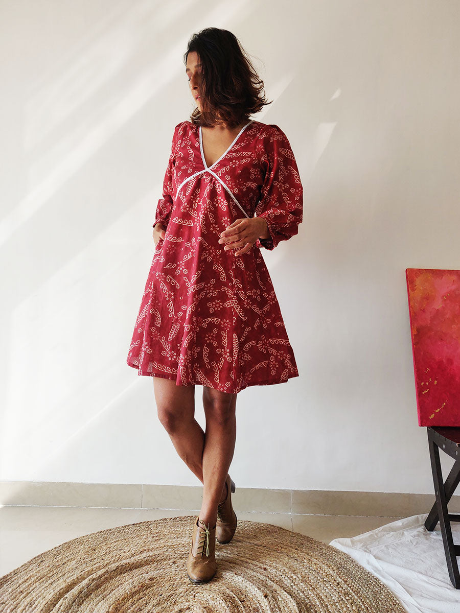 Plum Criss-Cross Dress - Why So Blue