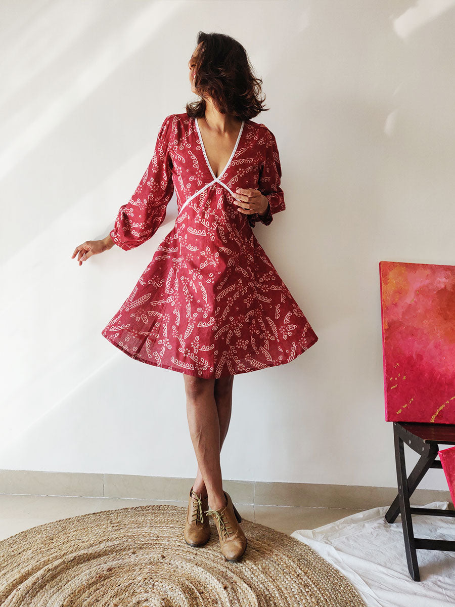 Plum Criss-Cross Dress - Why So Blue