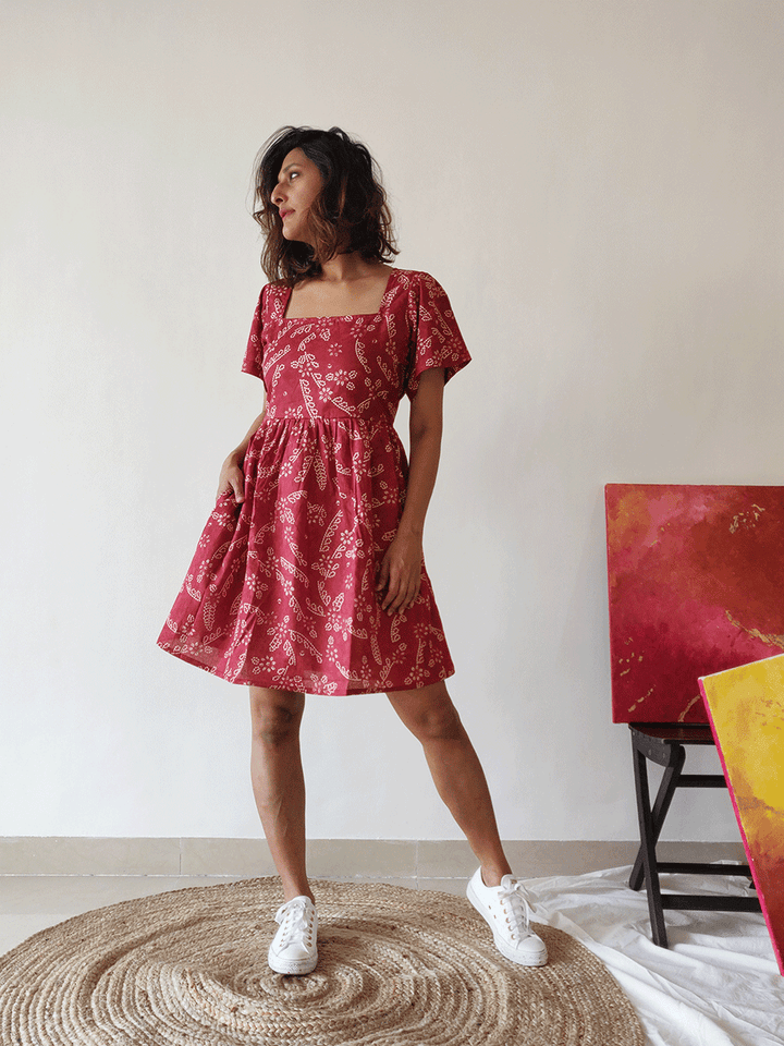 Plum Pleated Dress - Why So Blue