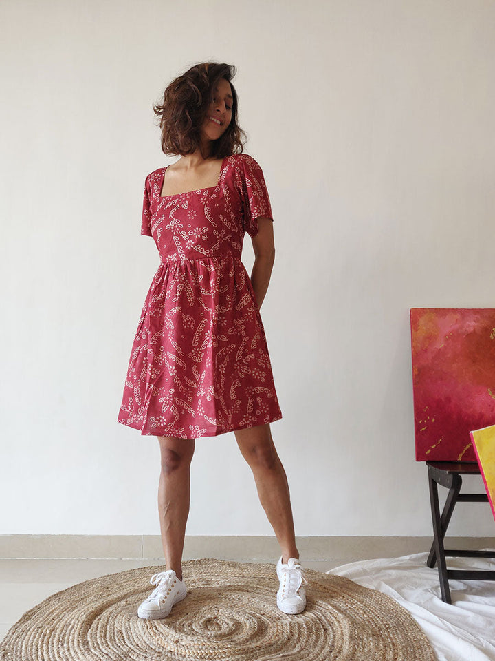 Plum Pleated Dress - Why So Blue