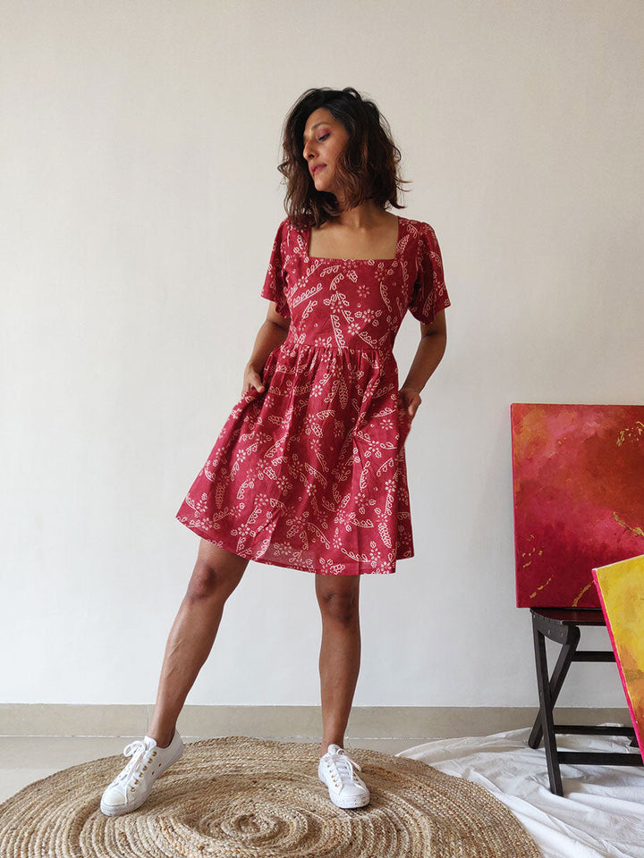 Plum Pleated Dress - Why So Blue