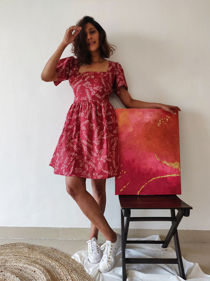 Plum Pleated Dress - Why So Blue