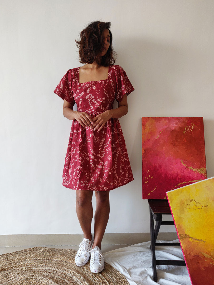 Plum Pleated Dress - Why So Blue