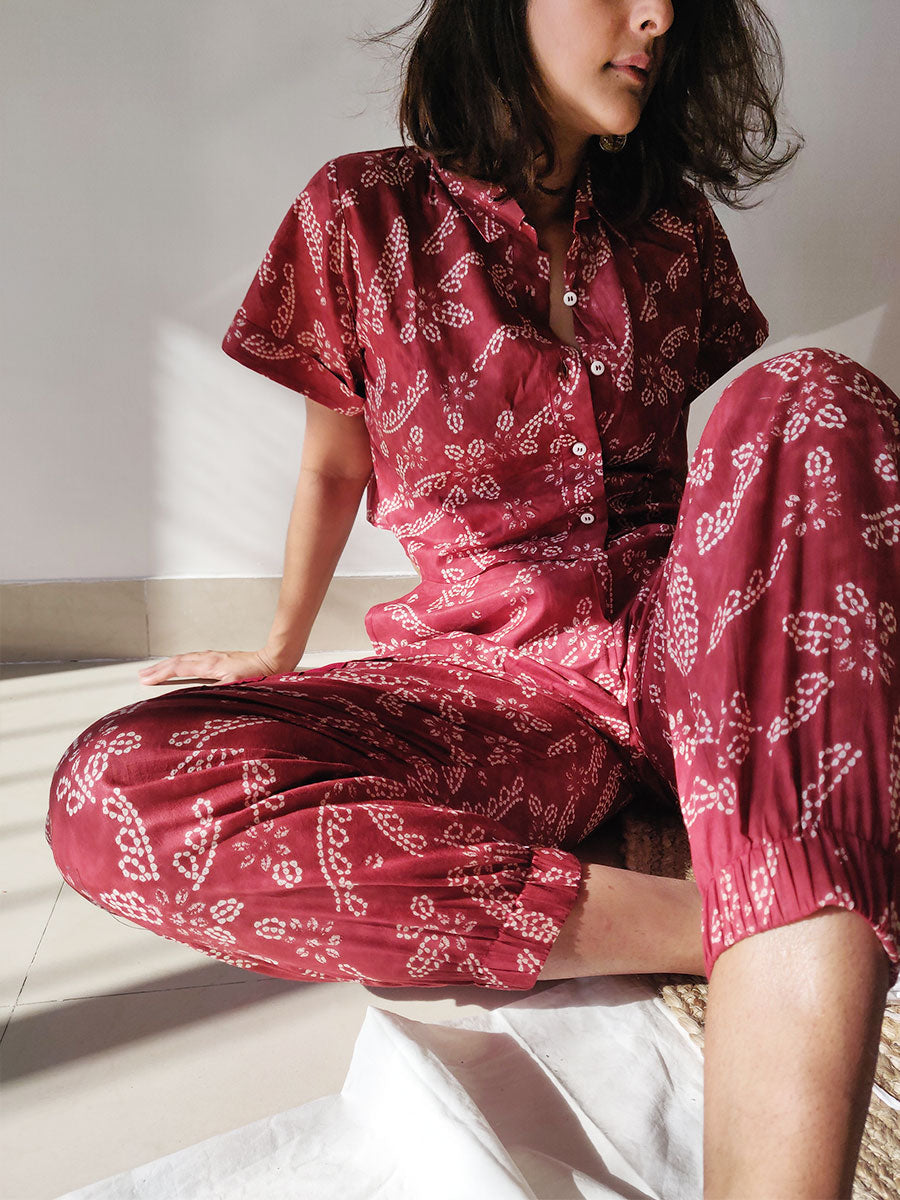 Plum Crop Shirt - Why So Blue