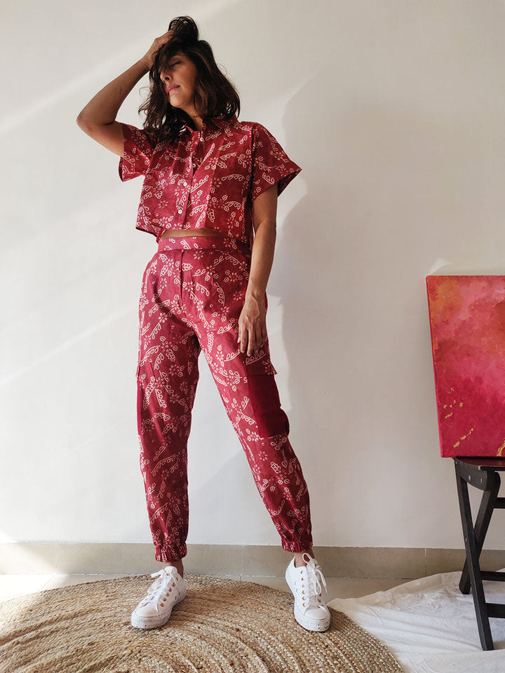 Plum Crop Shirt - Why So Blue