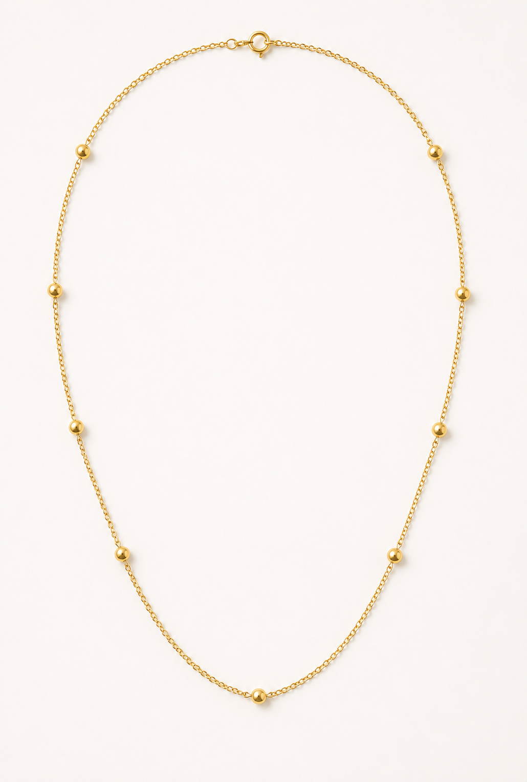 The Satellite Chain — Gold Plating Ball Station Necklace